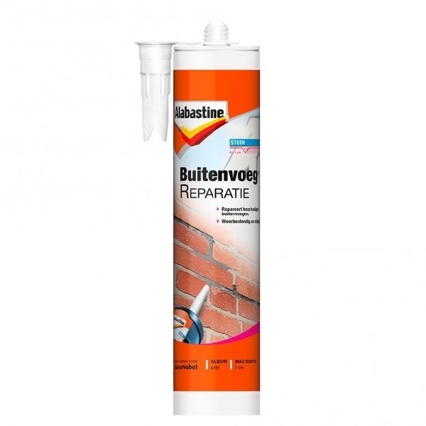 Alabastine buitenvoeg reparatie grijs 310 ml