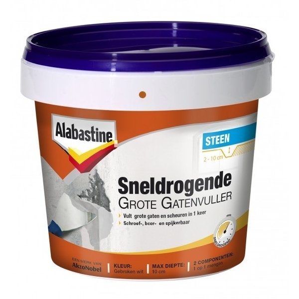 alabastine sneldrogende grote gatenvuller 2 x 500 gram