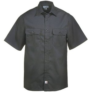 carhartt twill work shirt s-s dark grey s s223dkg