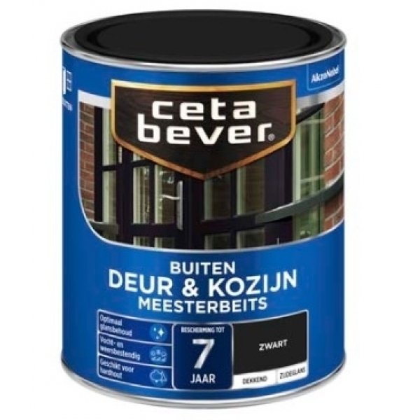 cetabever dekkende meesterbeits deur en kozijn kleur 1 ltr