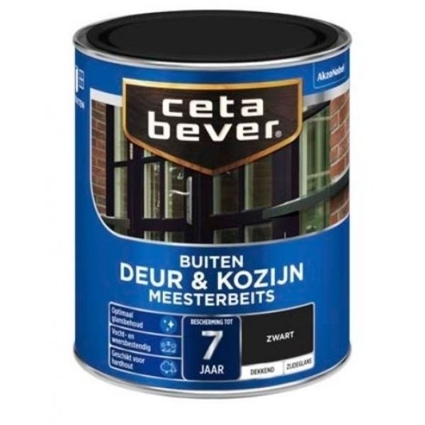 Cetabever dekkende meesterbeits deur en kozijn ral 9001 750ml