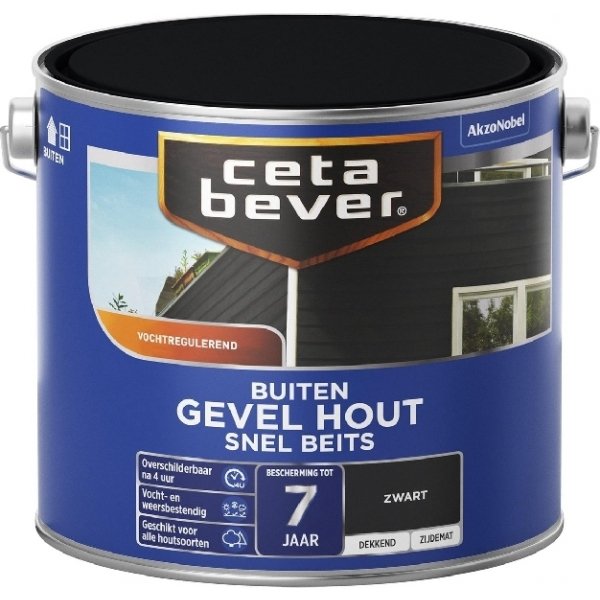 cetabever dekkende snel beits gevel en kozijn kleur 1 ltr