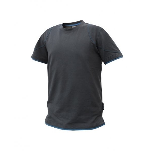 dassy t-shirt kinetic zwart-azuurblauw 2xl