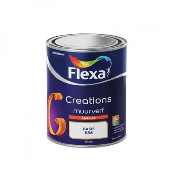 flexa creations muurverf metallic kleur 2.5 ltr