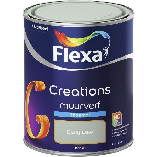 Flexa creations muurverf zijdemat early dew 1 ltr