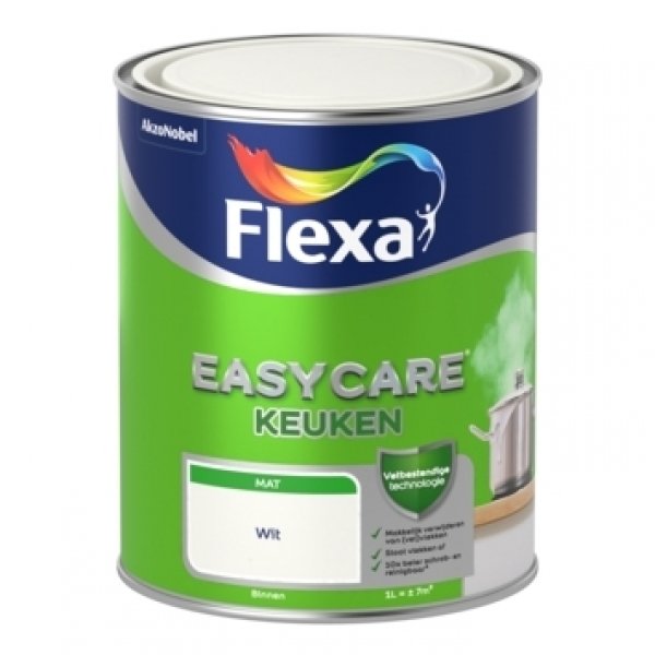 flexa easycare muurverf mat keuken donkere kleur 1 ltr