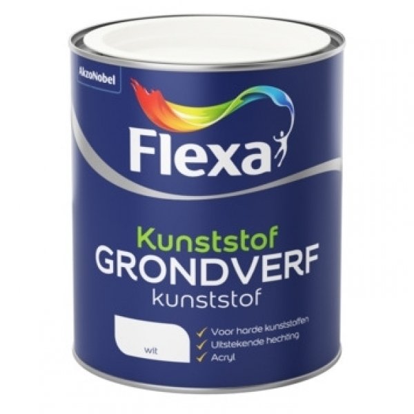 Flexa watergedragen grondverf kunststof wit 250 ml kopen? Bestel Verfzone.nl