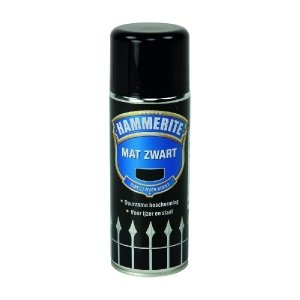 hammerite mat zwart spuitbus 400 ml