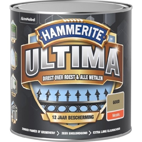 hammerite ultima mat goud 250 ml