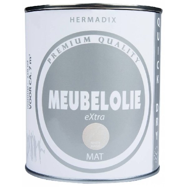 Hermadix meubelolie extra white wash 750 ml