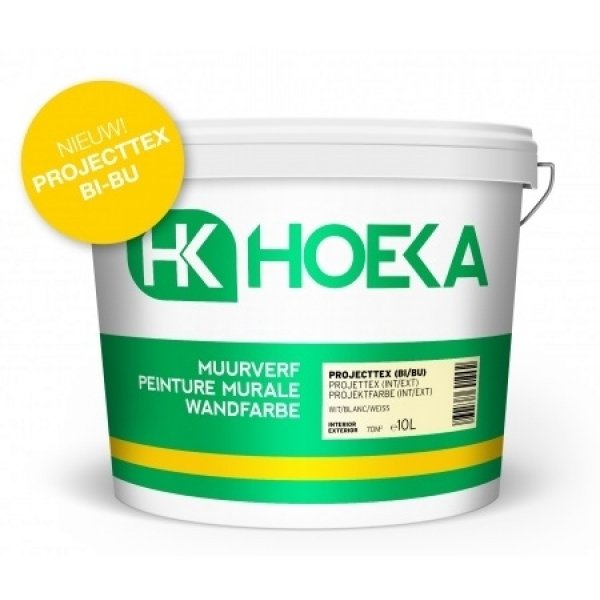 hoeka projecttex binnen en buiten wit 10 ltr