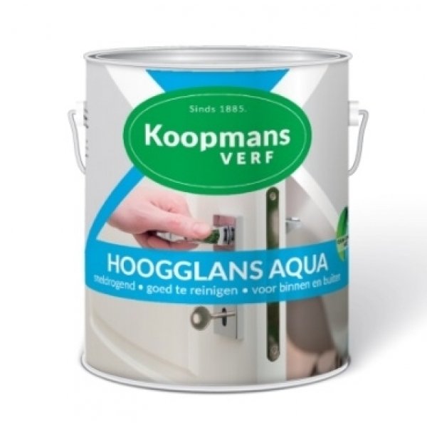 koopmans hoogglans aqua lichte kleur 2.5 ltr