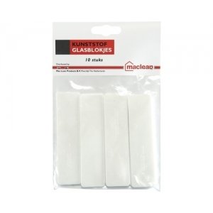 mac lean glasblokjes 100x26x1 mm wit 10 stuks