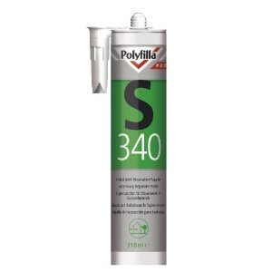 polyfilla pro s340 buitenvoeg reparatie pasta donkergrijs 310 ml