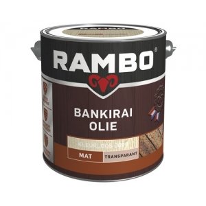 rambo bankirai olie transparant kleurloos 2.5 ltr