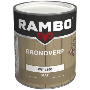 rambo grondverf hout buiten dekkend 1100 wit 750 ml