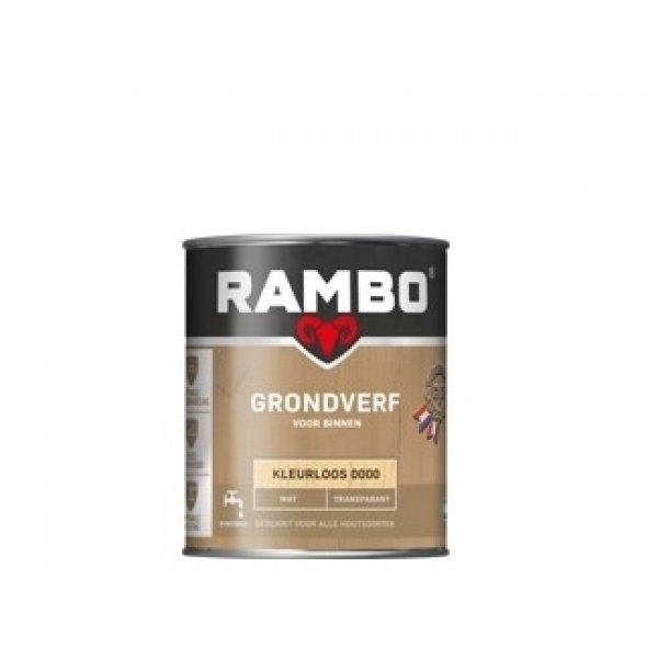 rambo grondverf transparant mat kleurloos 250 ml