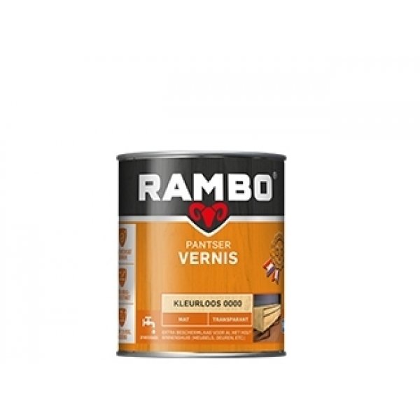 Rambo pantser vernis mat kleurloos 1.25 ltr