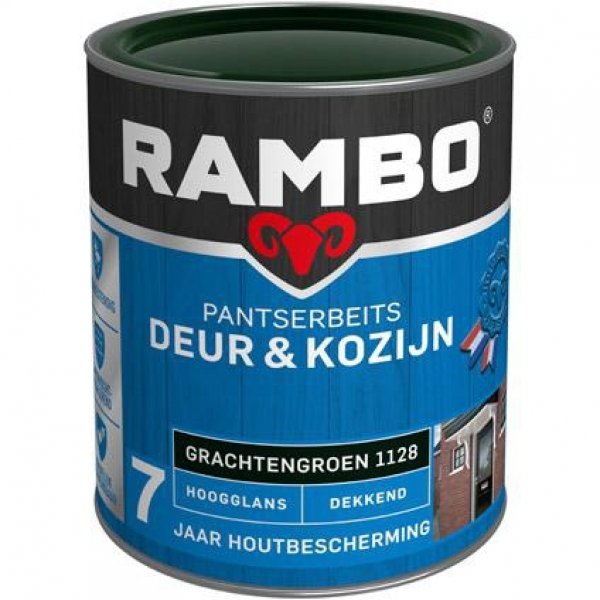 Rambo pantserbeits deur en kozijn hoogglans dekkend 1114 kastanjebruin 750 ml