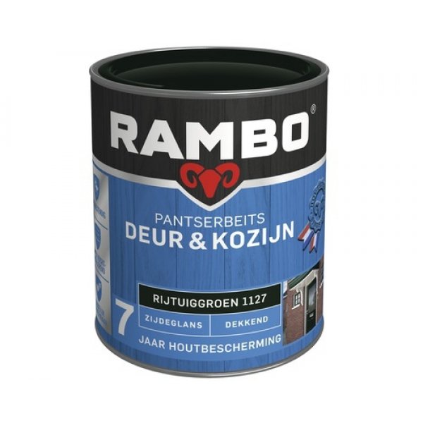 Rambo pantserbeits deur en kozijn zijdeglans dekkend 1100 wit 750 ml