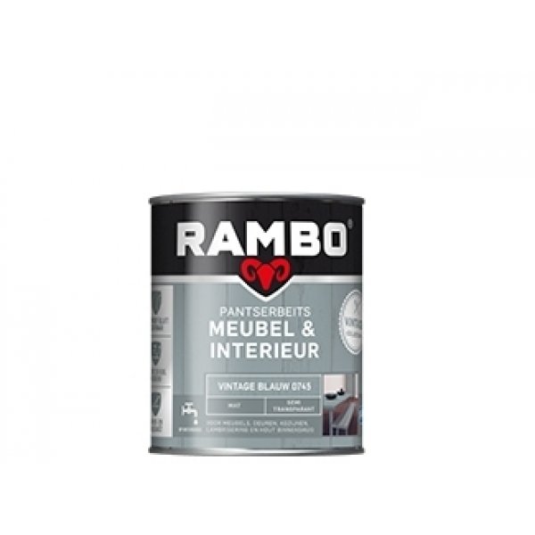 rambo pantserbeits meubel en interieur mat 0748 licht grijs 750 ml