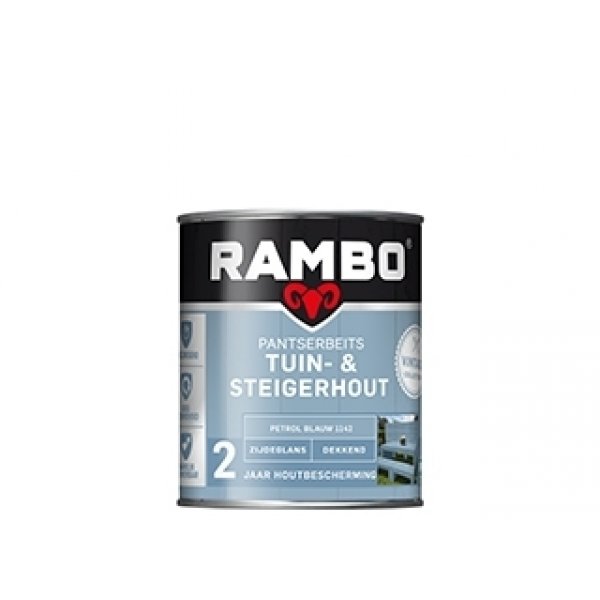 Rambo pantserbeits tuin en steigerhout zg dekkend stoer antraciet 1148 750 ml