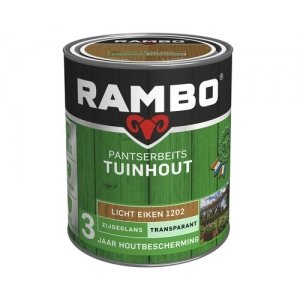 Rambo pantserbeits tuinhout zijdeglans transparant kleurloos 2.5 ltr