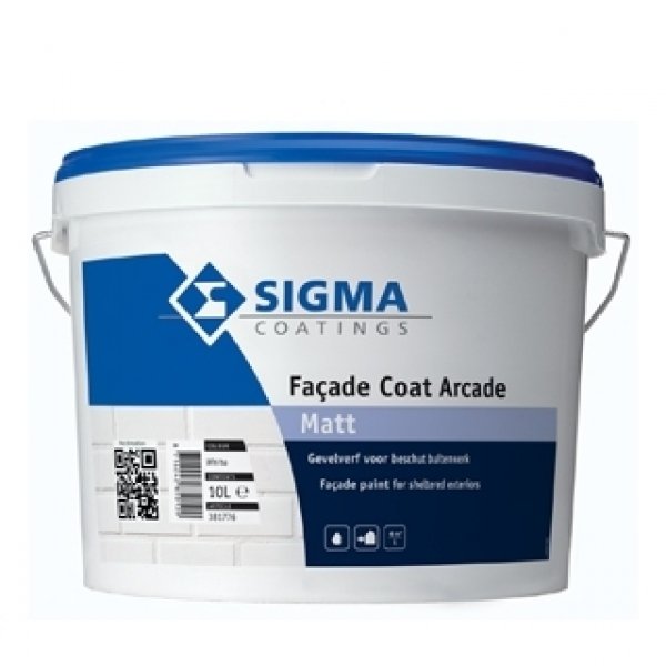 sigma facade coat arcade matt lichte kleur 10 ltr