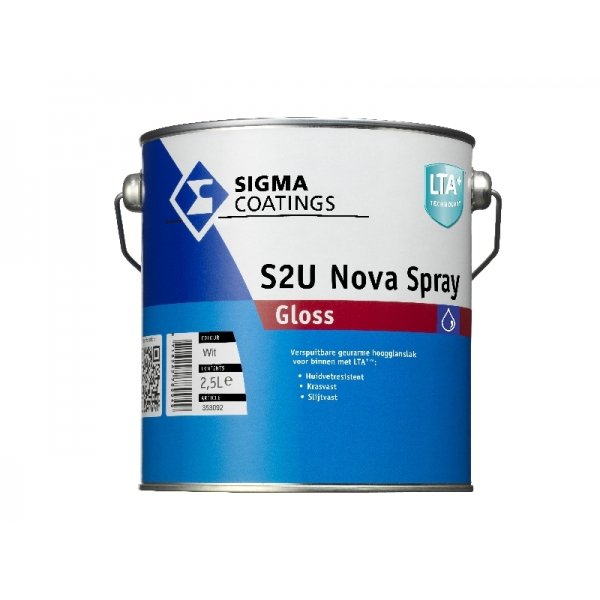 sigma s2u nova spray gloss kleur 2.5 ltr