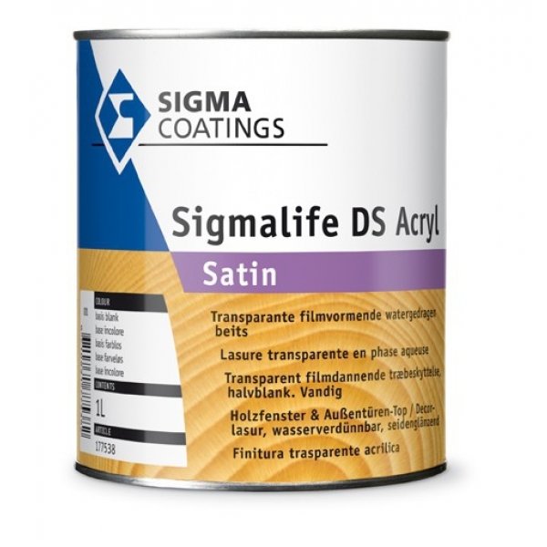 sigma sigmalife ds acryl satin kleur 2.5 ltr