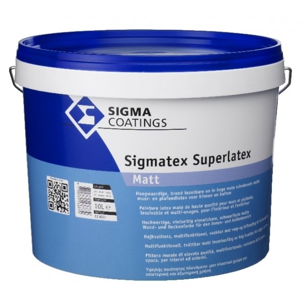 sigma sigmatex superlatex matt donkere kleur 2.5 ltr