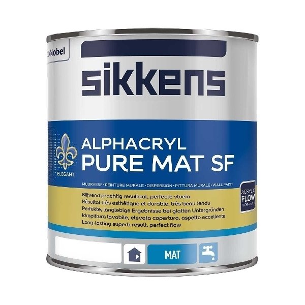 sikkens alphacryl pure mat sf lichte kleur 10 ltr