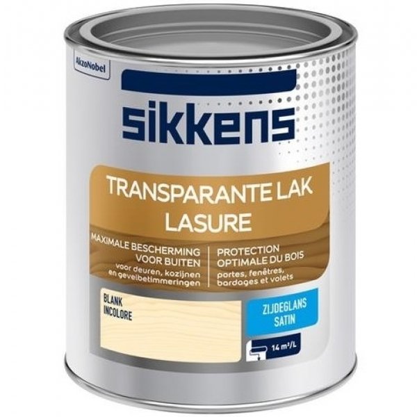 Sikkens buitenlak transparant zijdeglans blank 0.75 ltr