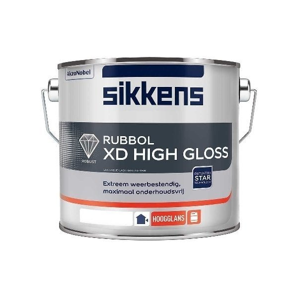 sikkens rubbol xd high gloss zwart 1 ltr