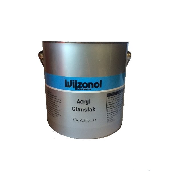 wijzonol acryl glanslak kleur 2.5 ltr