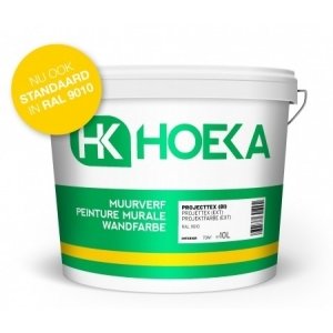 Hoeka projecttex binnen ral 9010 10 ltr